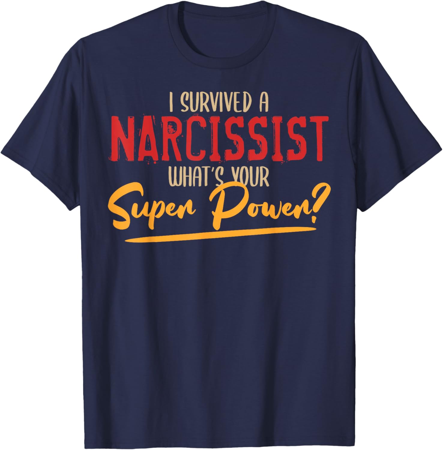 Funny Narcissist Ex Husband Wife Happily Newly Divorced T-Shirt - T-Shirt | Navy