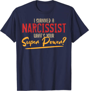 Funny Narcissist Ex Husband Wife Happily Newly Divorced T-Shirt - T-Shirt | Navy