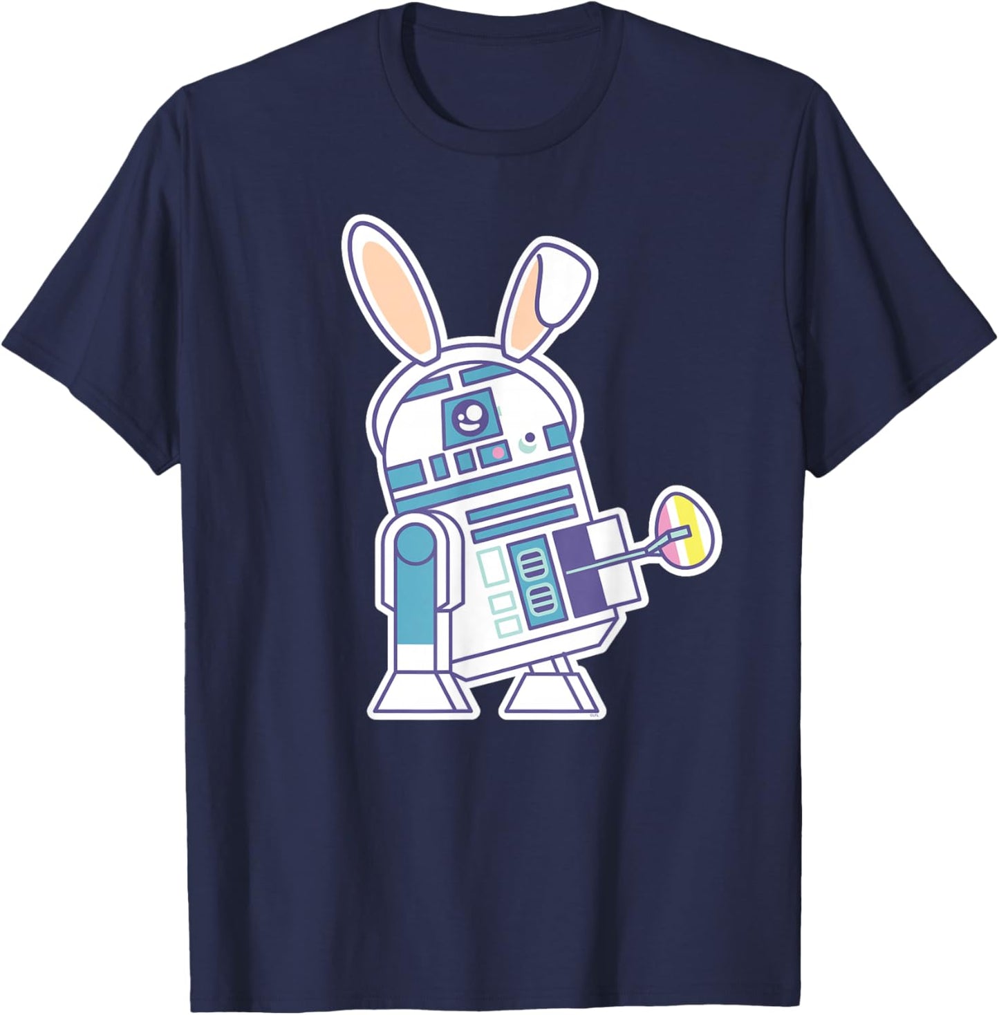Star Wars R2-D2 Droid Cute Pastel Easter Bunny Costume & Egg T-Shirt - T-Shirt | Navy