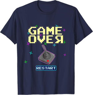 Game Over: Restart T-Shirt - T-Shirt | Navy