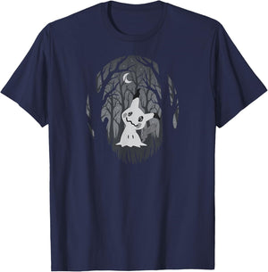 Pokémon - Mimikyu Ghost Fairy Type Dark Spooky Forest T-Shirt - T-Shirt | Navy