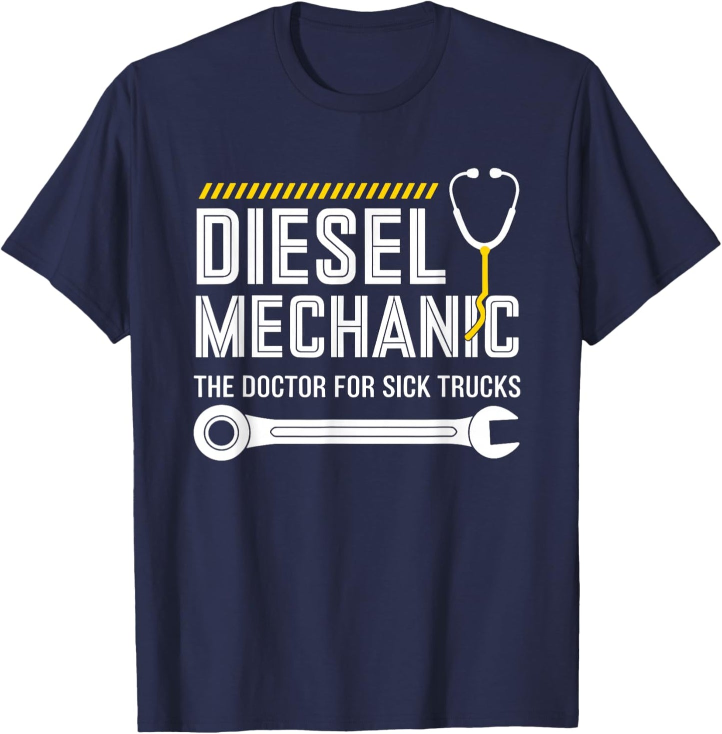 Diesel Mechanic Heavy Equipment Repair Industrial Technician T-Shirt - T-Shirt | Navy