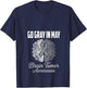 Women's Go Gray in May Brain Tumor Awareness Brain Cancer V-Neck T-Shirt - T-Shirt | Navy