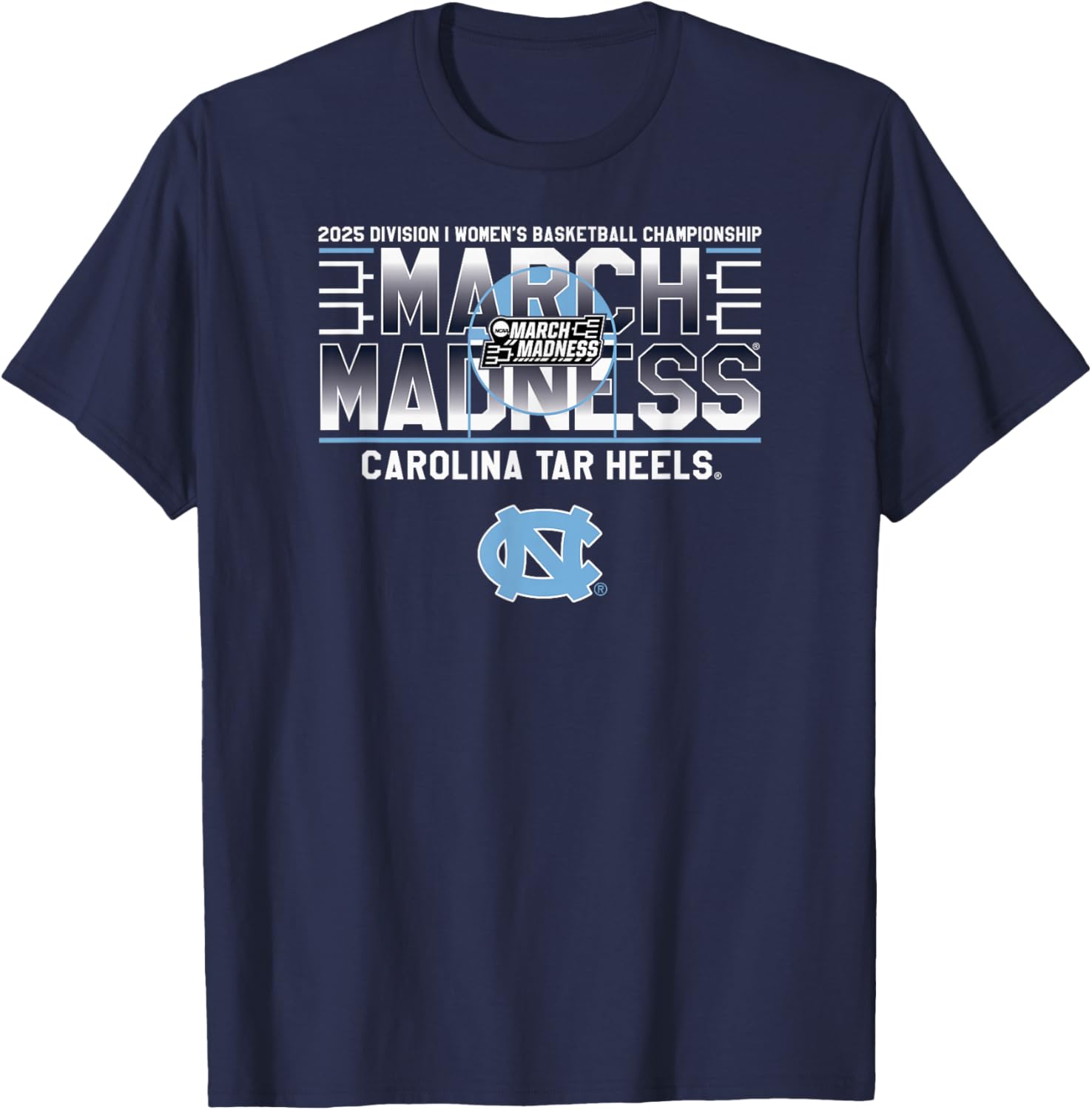 North Carolina Tar Heels March Madness 2025 Women's T-Shirt - T-Shirt | Navy