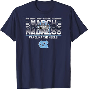 North Carolina Tar Heels March Madness 2025 Women's T-Shirt - T-Shirt | Navy