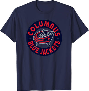 Columbus Blue Jackets Symbol White Officially Licensed T-Shirt - T-Shirt | Navy