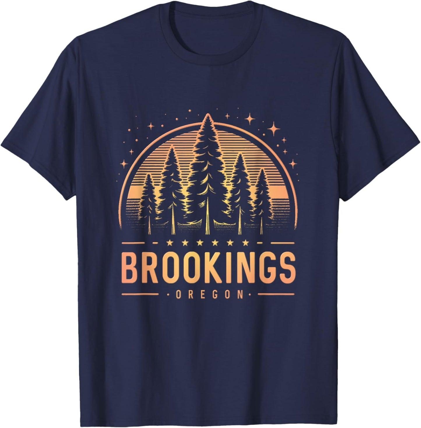 Brookings | Brookings Oregon | Brookings OR Trekking T-Shirt - T-Shirt | Navy