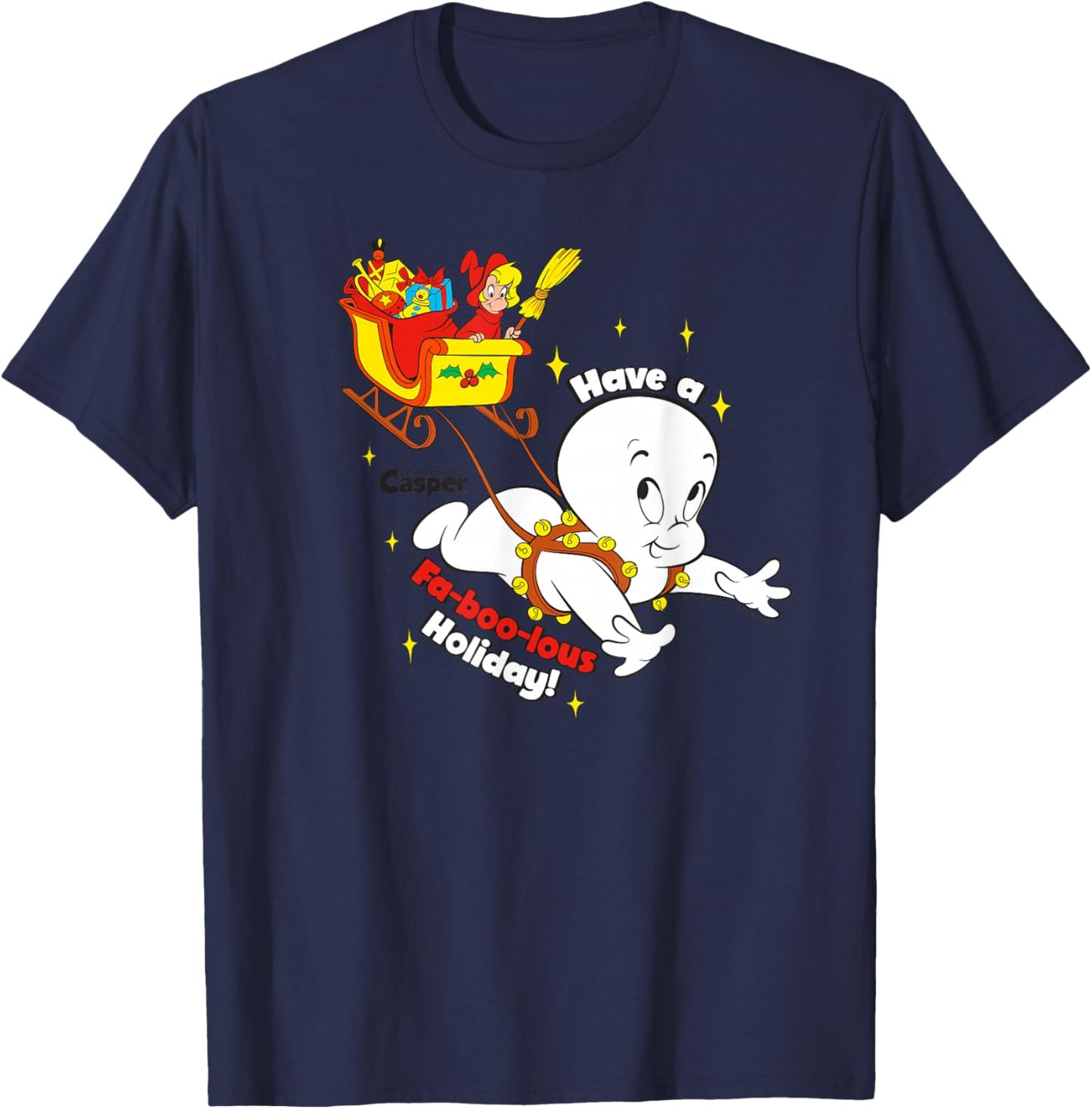 Casper the Friendly Ghost Have A Fab-boo-lous Holiday T-Shirt - T-Shirt | Navy