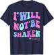 I Will Not Be Shaken Christian-Shirt Jesus Cute Girl Toddler T-Shirt - T-Shirt | Navy