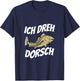 with German Text "Ich dreh Dorsch!" Funny Fisherman and Fisherman Fish, black, S T-Shirt - T-Shirt | Navy