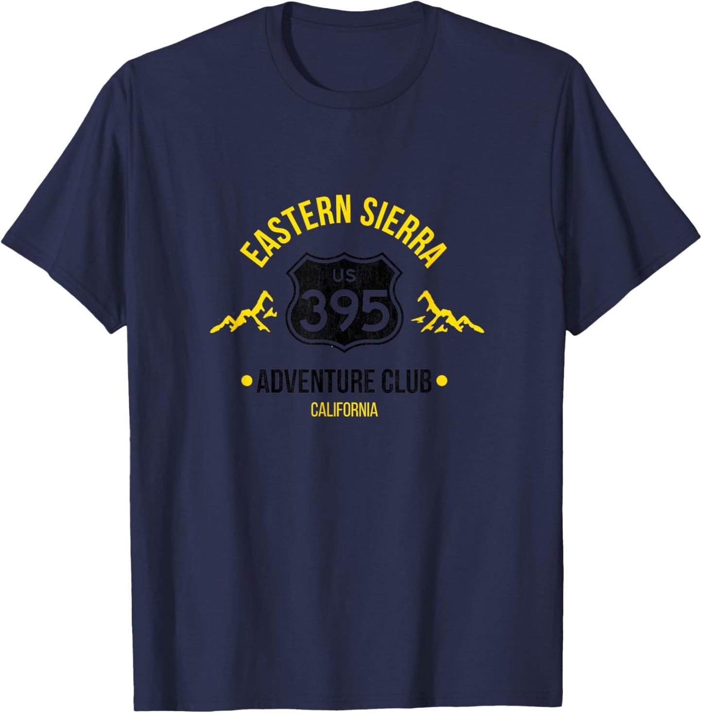 Eastern Sierra Hiking Adventure California Highway 395 T-Shirt - T-Shirt | Navy