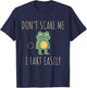 Don't Scare Me I Fart Easily Funny Frog Meme Sarcastic Humor T-Shirt - T-Shirt | Navy