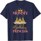 Mommy of The Birthday Princess Castle Birthday Girl T-Shirt - T-Shirt | Navy