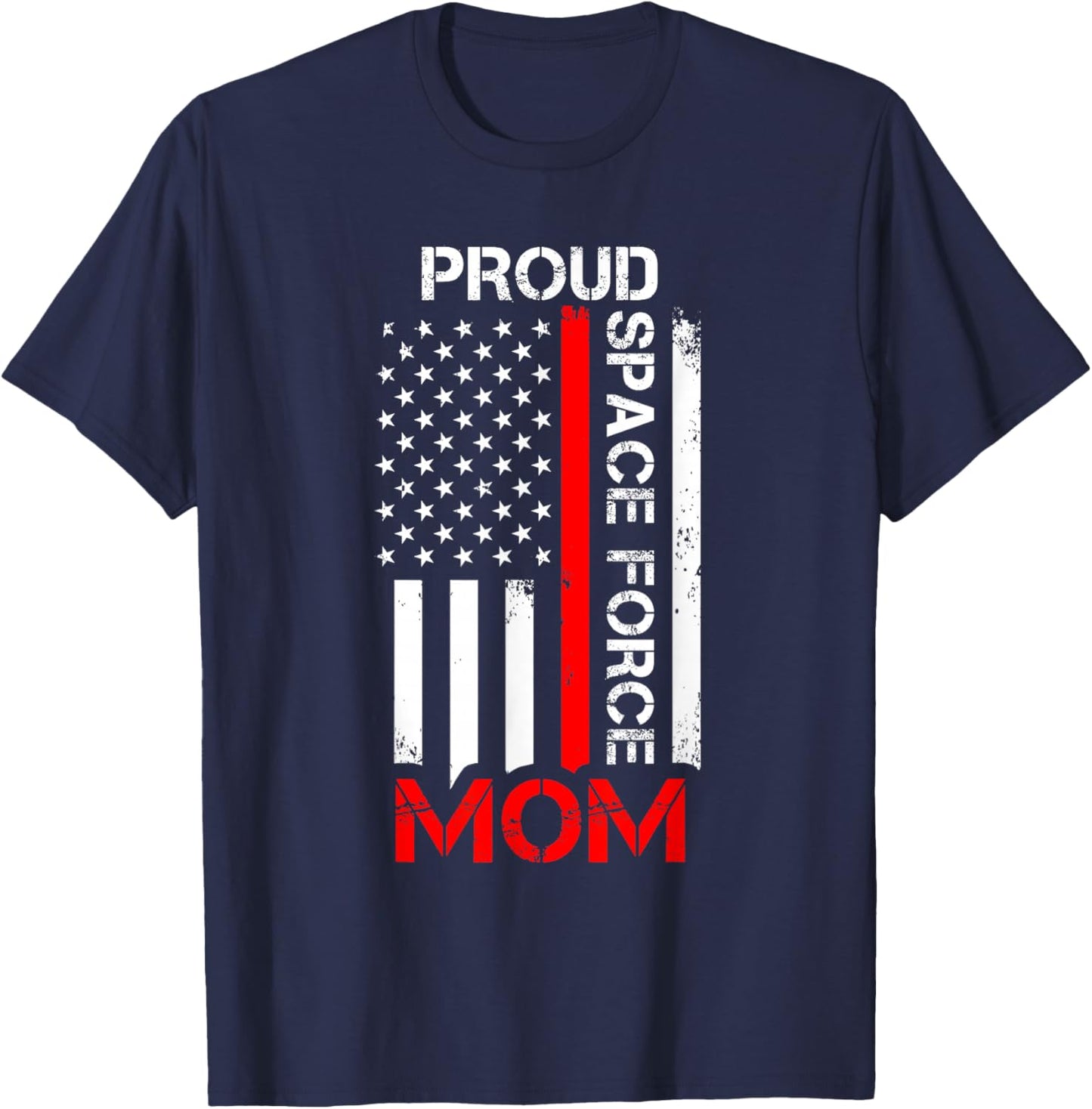 Proud Space Force Mom T-Shirt - T-Shirt | Navy