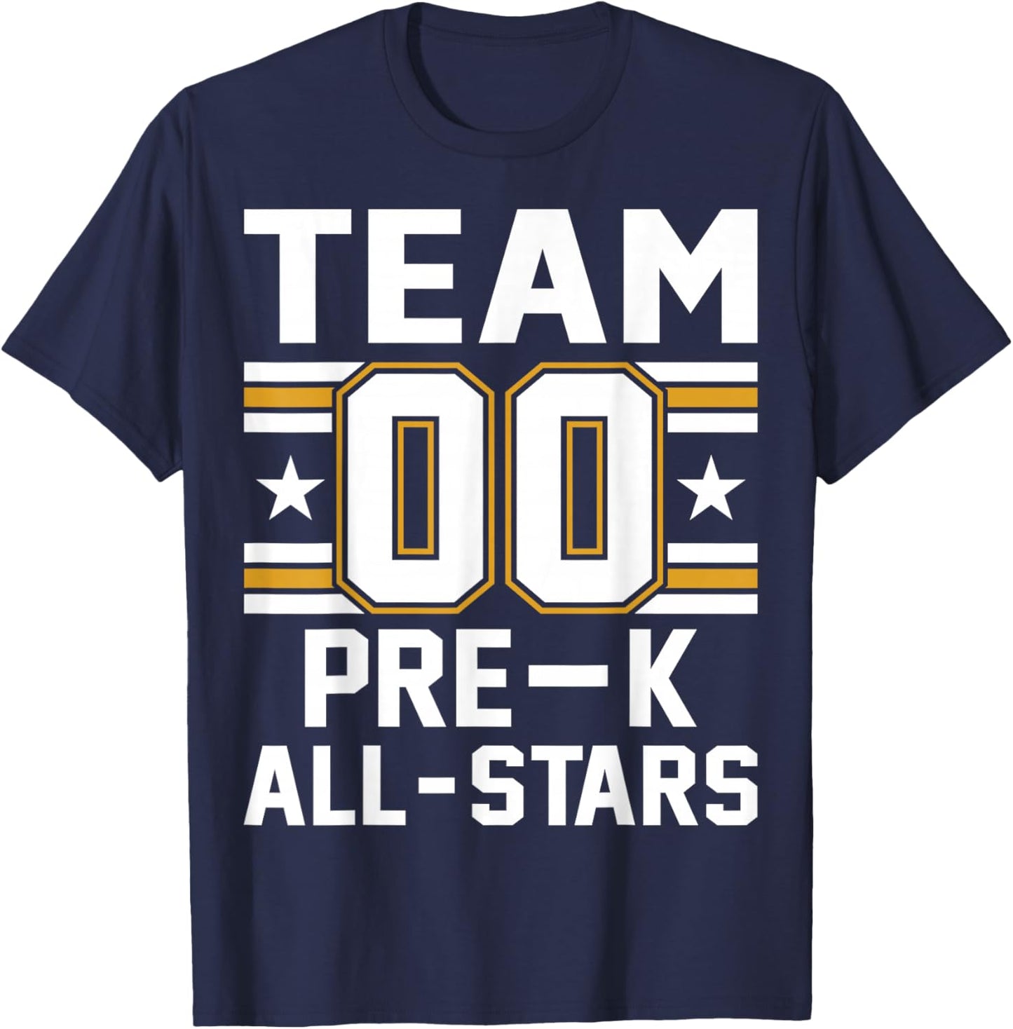 Kids Sports Preschool Team Pre-K All Stars Jersey T-Shirt - T-Shirt | Navy