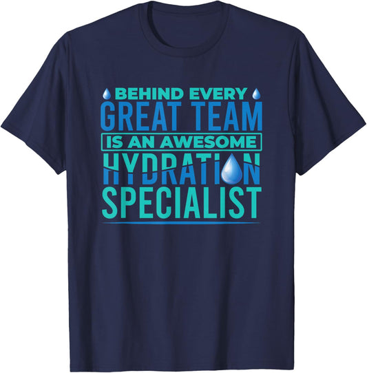 Funny Waterboy Football Team Manager Hydration Specialist T-Shirt - T-Shirt | Navy