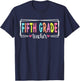 Fifth Grade Teacher Back To School 5th Grade Teacher T-Shirt - T-Shirt | Navy