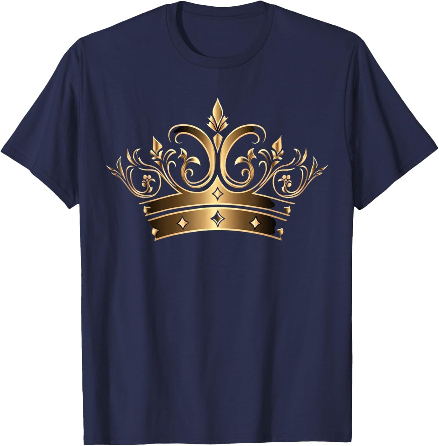 Prince Princess King Queen Crown Novelty Women's T-Shirt - T-Shirt | Navy
