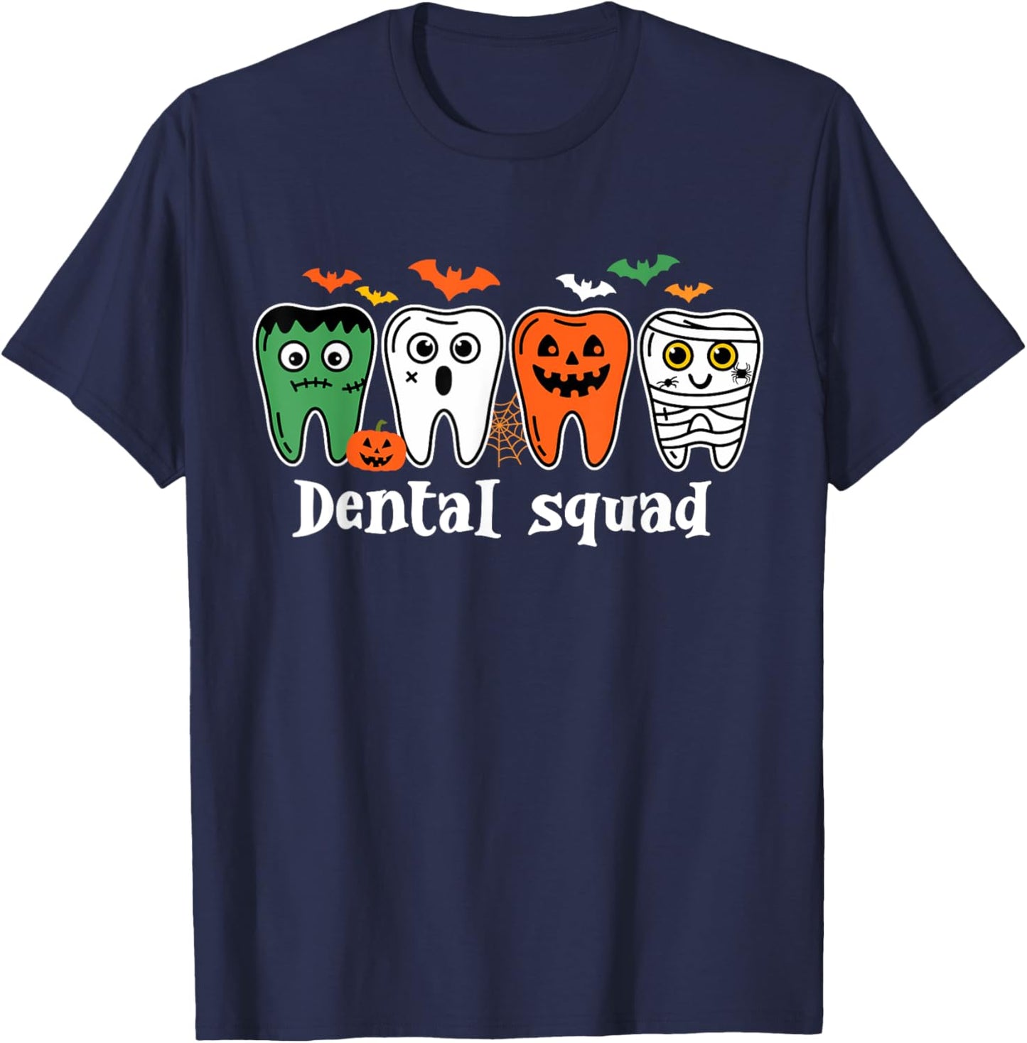 Funny Dental Spooky Squad Costume Denstist Halloween T-Shirt - T-Shirt | Navy