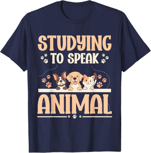Future Veterinarian Studying To Speak Animal T-Shirt - T-Shirt | Navy