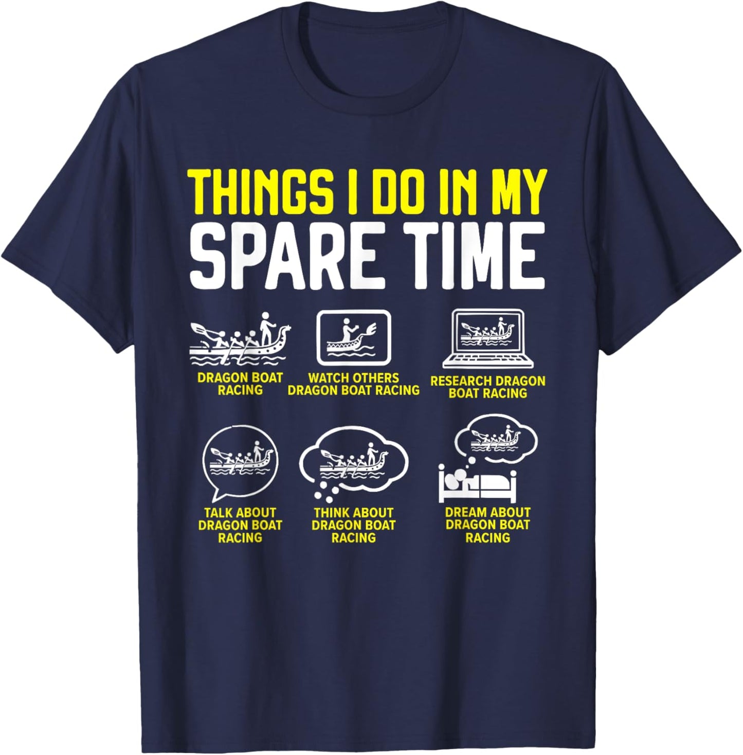 Dragon Boat Racing Paddler Dragonboating Dragonboat T-Shirt - T-Shirt | Navy