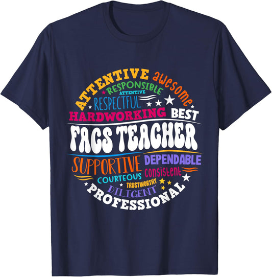 FACS Teacher Back To School Family and Consumer Sciences T-Shirt - T-Shirt | Navy