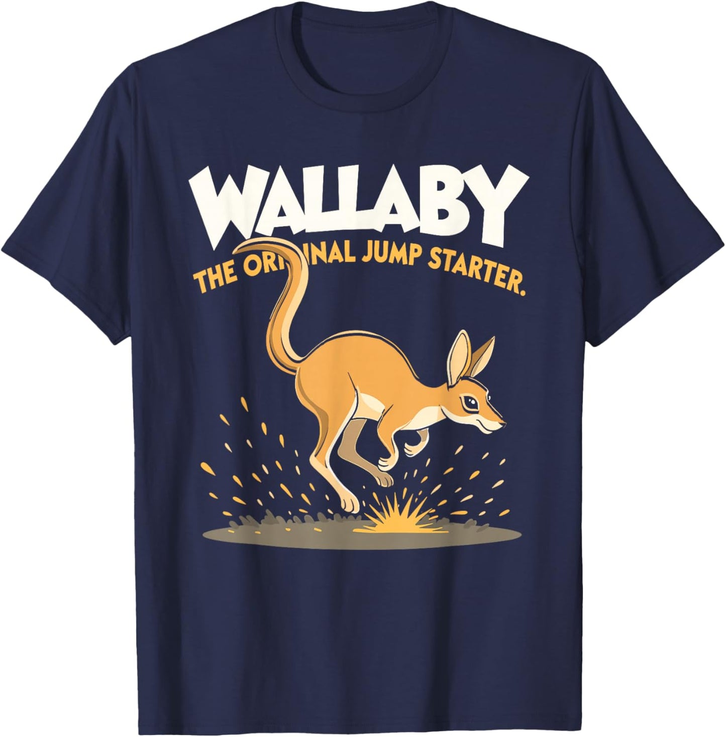 Wallaby Australian Wildlife Marsupial Nature Explorer Design T-Shirt - T-Shirt | Navy