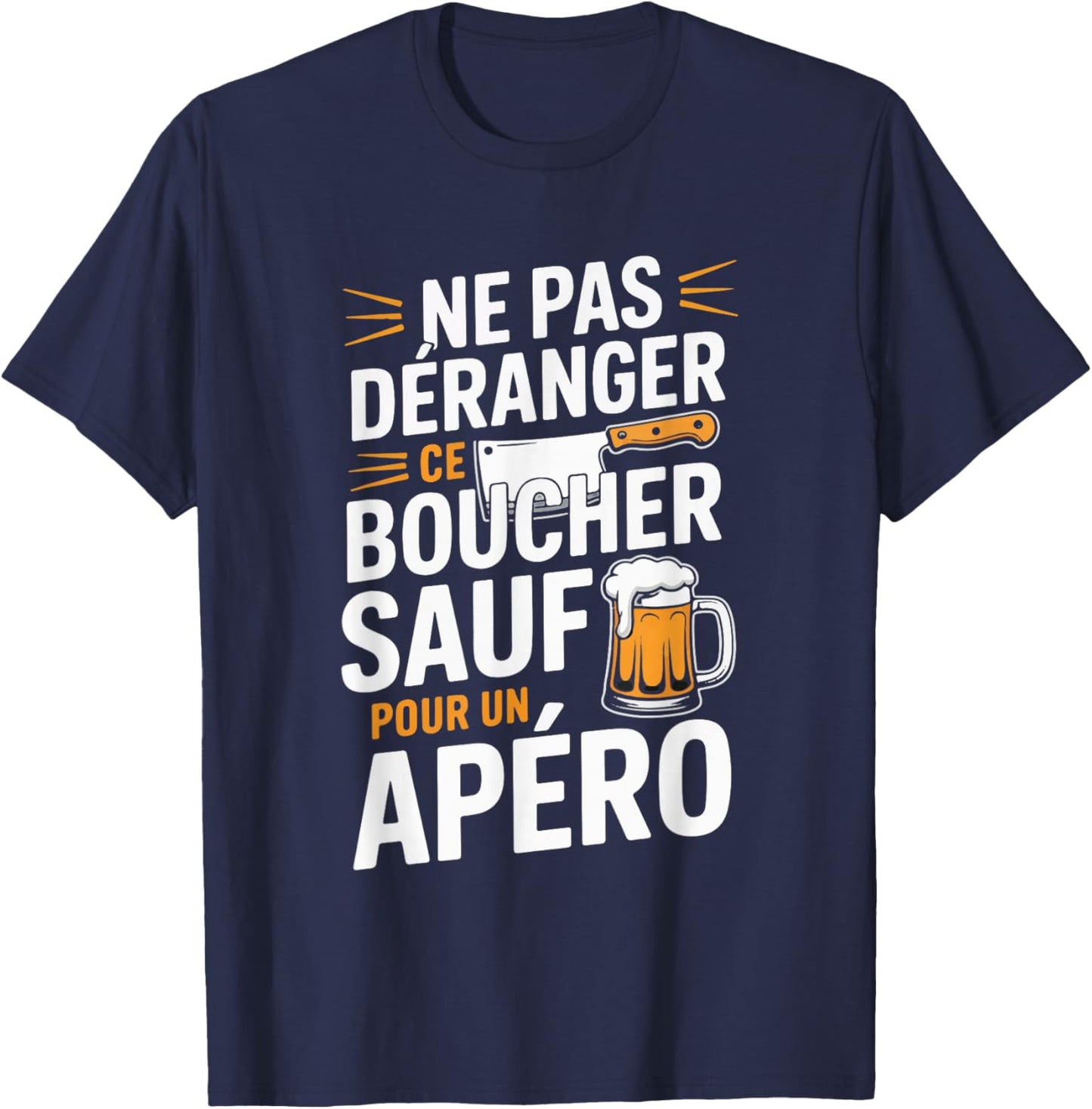 Butcher Men's Aperitif Humour Gift Funny Beer T-Shirt - T-Shirt | Navy