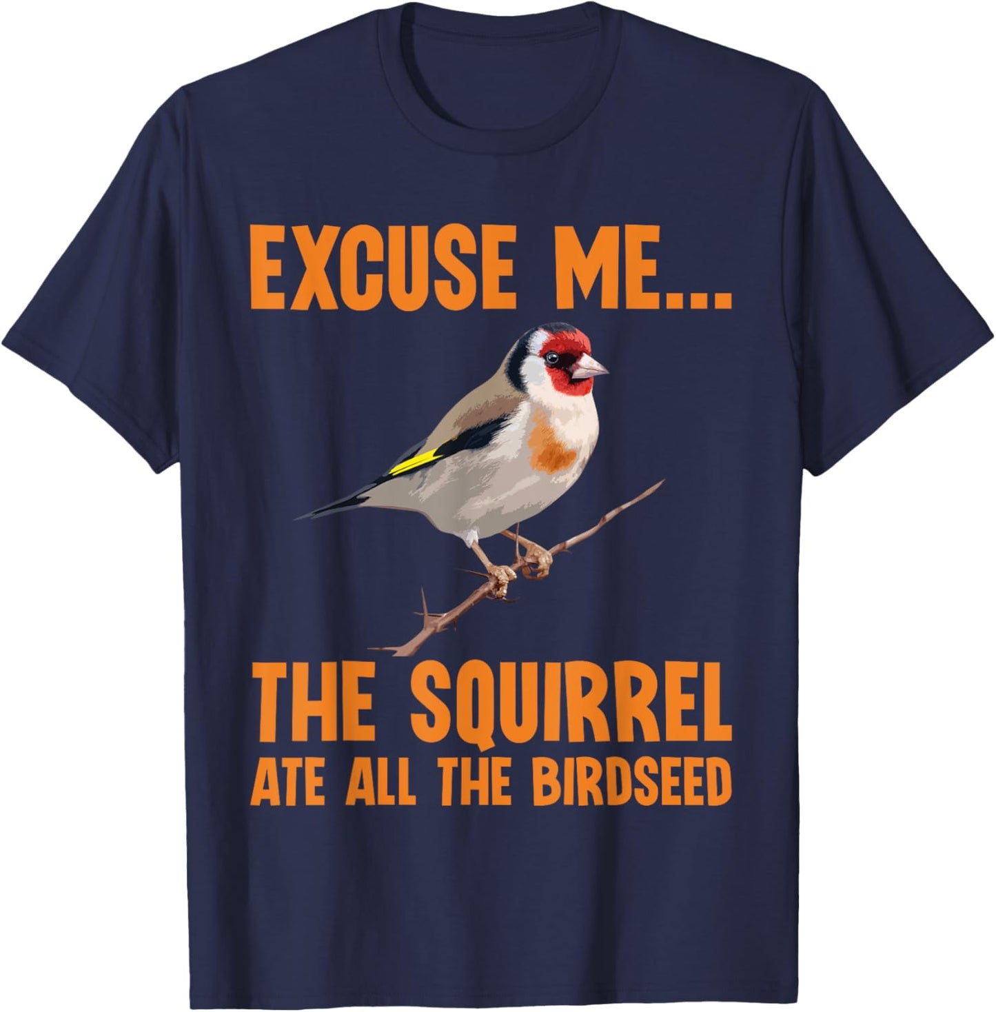 Bird Art Women Kid Bird Watching Birding Birdwatcher T-Shirt - T-Shirt | Navy