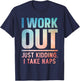 Funny Nap Art Women Work Out Sleep Napping Nap Lover T-Shirt - T-Shirt | Navy