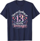 Official Teenager 13th Birthday Teen Girl Cute 13 Year Old T-Shirt - T-Shirt | Navy