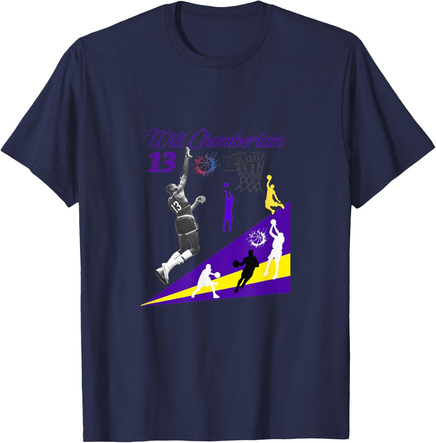 Wilt Chamberlain_NBA_001 T-Shirt - T-Shirt | Navy