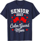 Senior 2027 Color Guard Mom Marching Band Senior Night T-Shirt - T-Shirt | Navy