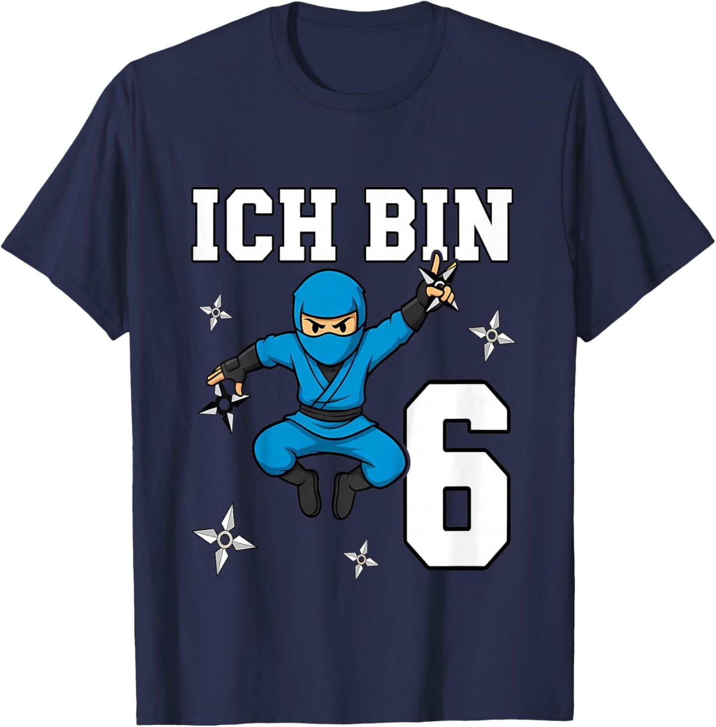 Ich Bin 6 Ninja Geburtstag 6 Jahre Junge Karate T-Shirt - T-Shirt | Navy