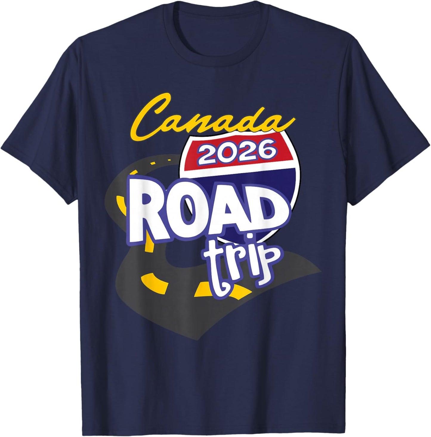 Voyage en Voiture au Canada 2026 T-Shirt - T-Shirt | Navy