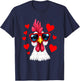 Funny Chicken Valentines Day Heart Chicken Couple T-Shirt - T-Shirt | Navy