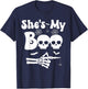 She’s My Boo Skeleton Couples Matching Couple Halloween T-Shirt - T-Shirt | Navy