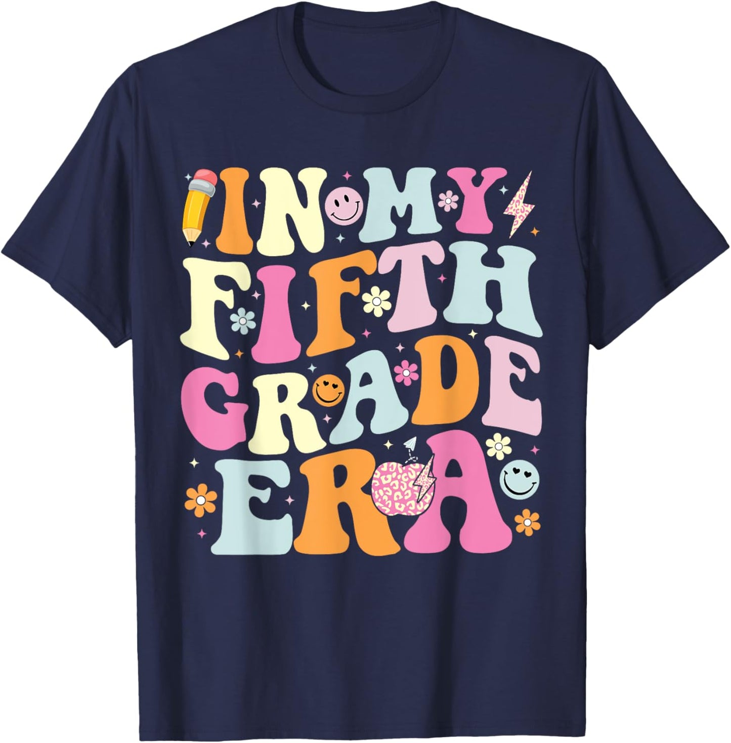 In My Fifth Grade Era Cool 5th Grade Teacher Back to School Women Kids T-Shirt - T-Shirt | Navy