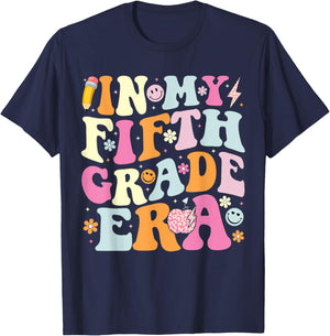 In My Fifth Grade Era Cool 5th Grade Teacher Back to School Women Kids T-Shirt - T-Shirt | Navy
