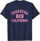 Pasadena California Gym Style Distressed Pink Print T-Shirt - T-Shirt | Navy