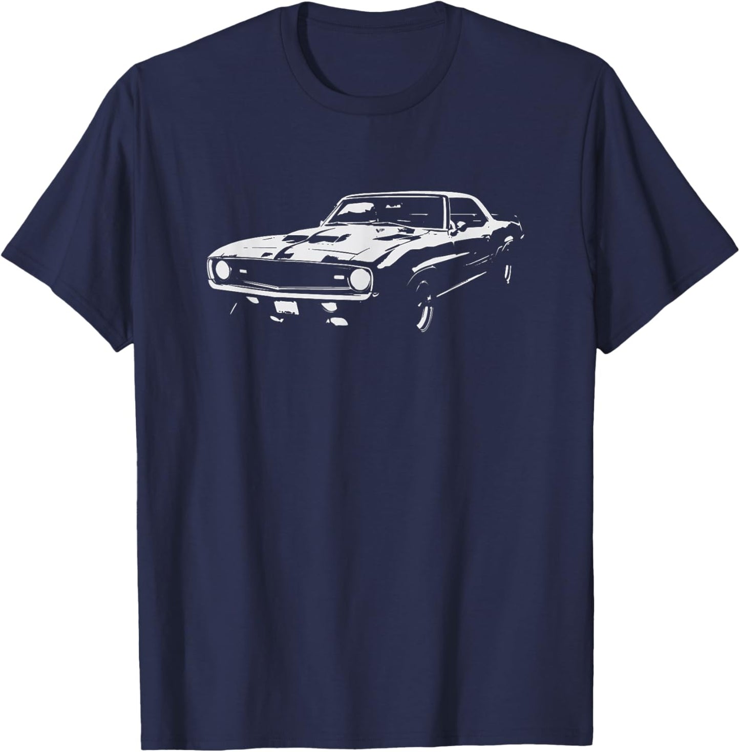Classic Muscle Car Retro Vintage 60s 70s Car Lover Graphic T-Shirt - T-Shirt | Navy