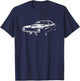 Classic Muscle Car Retro Vintage 60s 70s Car Lover Graphic T-Shirt - T-Shirt | Navy