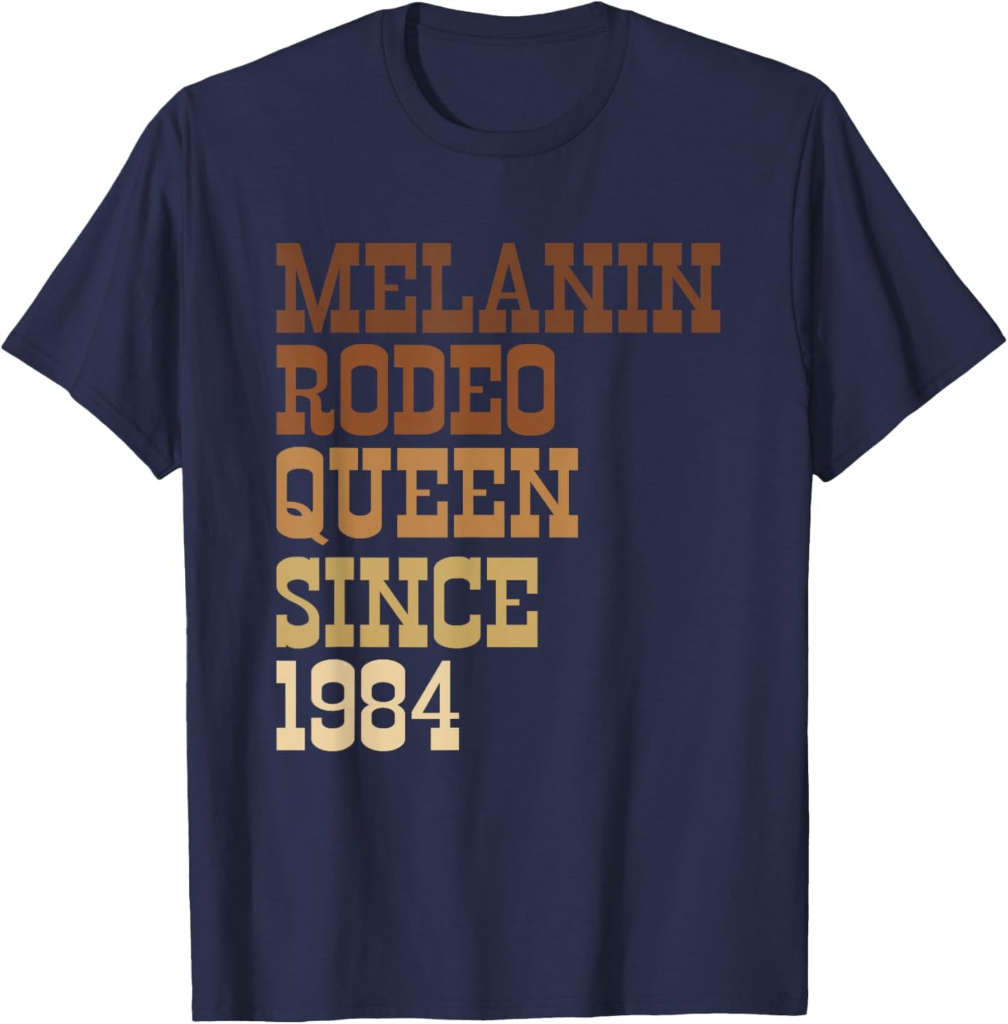 40th Birthday African Cowgirl Melanin Rodeo Queen Since 1984 T-Shirt - T-Shirt | Navy
