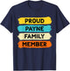 Payne Retro Payne Surname Payne T-Shirt - T-Shirt | Navy