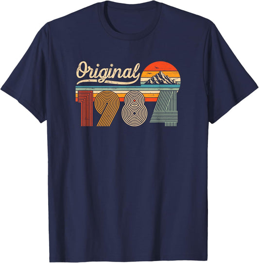 Original 1984 Jahrgang Vintage Retro 42.Geburtstag Mann Frau T-Shirt - T-Shirt | Navy