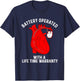 Battery Operated with a Life time Warranty T-Shirt - T-Shirt | Navy