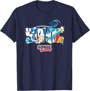 Sonic the Hedgehog - Sonic Wave T-Shirt - T-Shirt | Navy