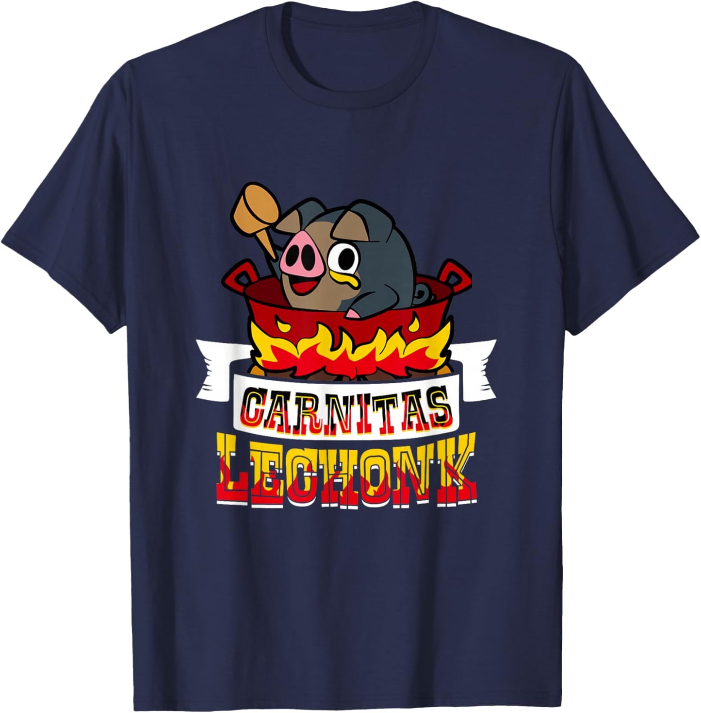 Pig Pork Fired Brew Carnitas Lechonk Cute Animal Revolution T-Shirt - T-Shirt | Navy