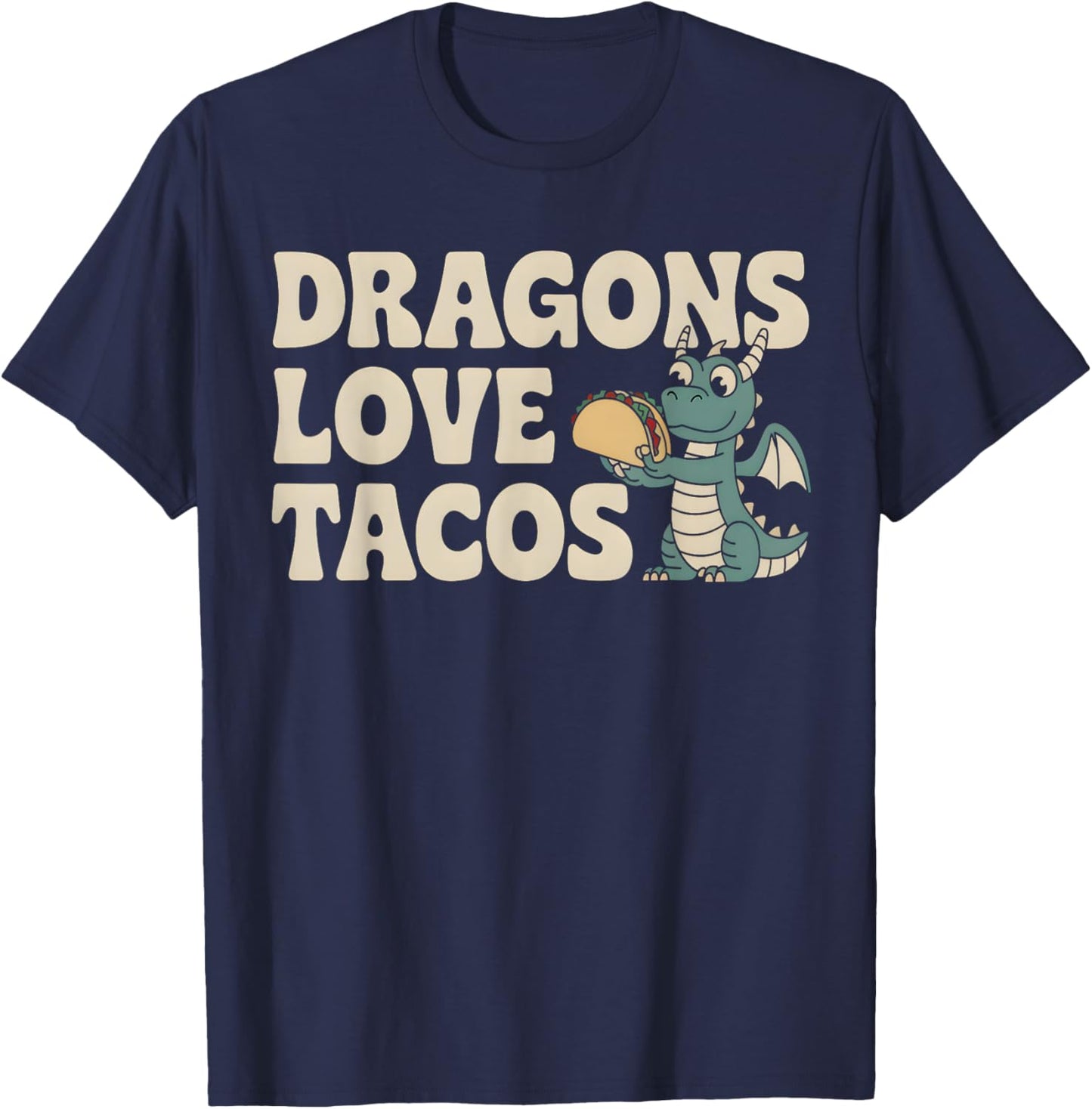 Dragons Love Tacos Cute Cinco De Mayo Mexican Food Kids Boys T-Shirt - T-Shirt | Navy