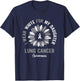 I Wear White For My Daughter Lung Cancer Awareness Sunflower T-Shirt - T-Shirt | Navy